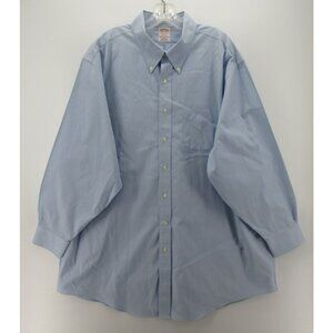 Brooks Brothers Shirt 18 1/2 Oxford Cloth OCBD Madison Houndstooth Polo
